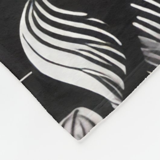 Schwarz-weiße Pastel Zeichne Weihnachtsfeiertag Fleecedecke (Ecke)