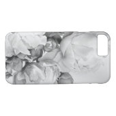 Schwarz-weiße Peelingkunst elegante Blumenkunst Case-Mate iPhone Hülle (Rückseite (Horizontal))