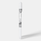 Schwarz-weiße Peelingkunst elegante Blumenkunst Case-Mate iPhone Hülle (Rückseite / Rechts)