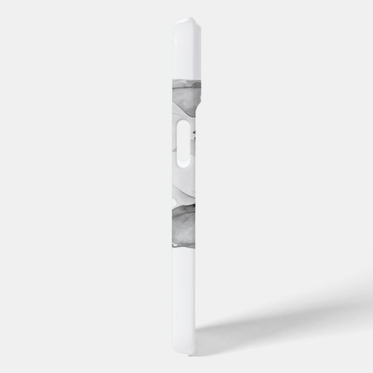 Schwarz-weiße Peelingkunst elegante Blumenkunst Case-Mate iPhone Hülle (Rückseite / Rechts)