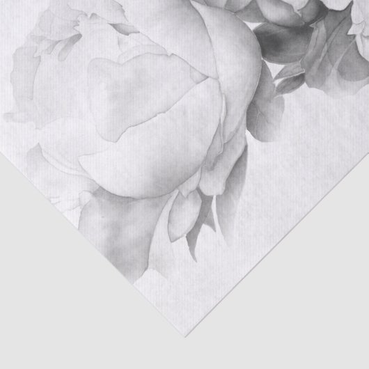 Schwarz-weiße Peelingkunst elegante Blumenkunst Seidenpapier (Ausschnitt)