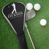 Schwarz-weiße Personalisierte Mongram Golf Swing Headcover