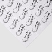 Schwarz-weiße Personalisierte Musiknote Seidenpapier (Ausschnitt)