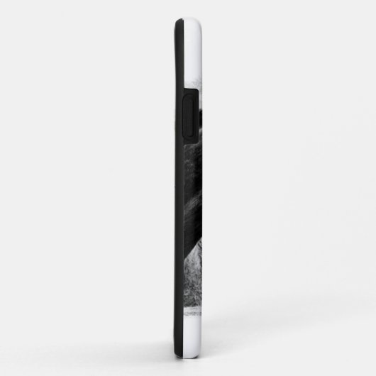 Schwarz-weiße Pferdekizze Case-Mate iPhone Hülle (Hinten/Rechts)