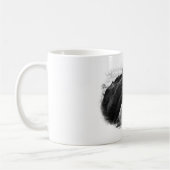 Schwarz-weiße Pferdekizze Kaffeetasse (Links)