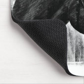 Schwarz-weiße Pferdekizze Mousepad (Ecke)