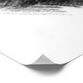 Schwarz-weiße Pferdekizze Poster (Ecke)