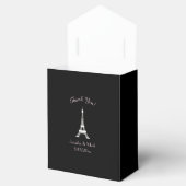 Schwarz-weiße Pink French Eiffelturm Hochzeit Geschenkschachtel (Geöffnet)