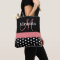 Schwarz-weiße Pink Monogram Script Polka Dots