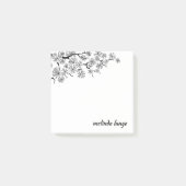 Schwarz-weiße Pinselspitze Post-it Klebezettel (Vorderseite)