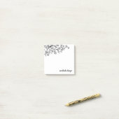 Schwarz-weiße Pinselspitze Post-it Klebezettel (Auf Schreibtisch)