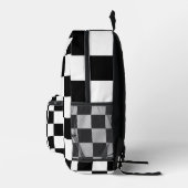 Schwarz-weiße Plätze modern Bedruckter Rucksack (Rechts)