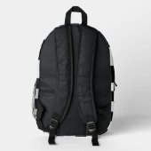 Schwarz-weiße Plätze modern Bedruckter Rucksack (Rückseite)