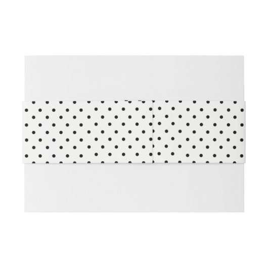 Schwarz-weiße Polka-Dot-Hochzeit Einladungsbanderole (Rückseitenbeispiel)