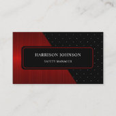 Schwarz-weiße Polka Dot Monogram aus benutzerdefin Visitenkarte (Vorderseite)