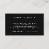 Schwarz-weiße Polka Dot Monogram aus benutzerdefin Visitenkarte (Rückseite)