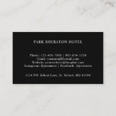 Schwarz-weiße Polka Dot Monogram aus benutzerdefin Visitenkarte (Rückseite)