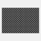 Schwarz-weiße Polka Dots Geschenkpapier Set (Vorderseite 2)