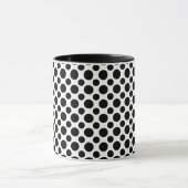 Schwarz-weiße Polka Dots groß und klein Tasse (Zentrum)