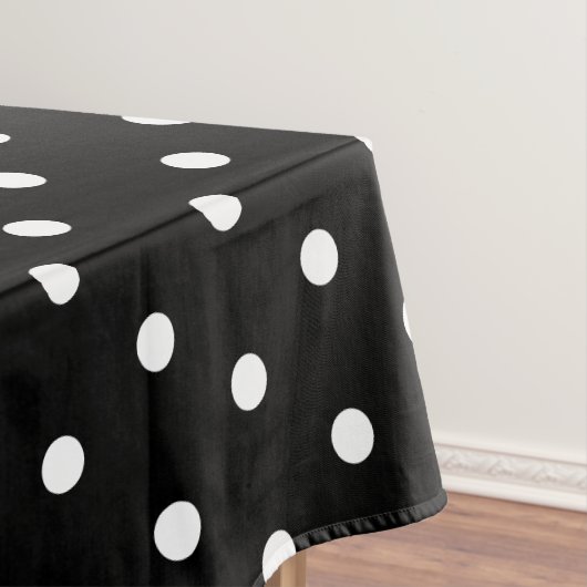 Schwarz-weiße Polka Dots Tischdecke (Beispiel)