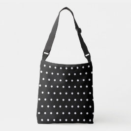 Schwarz-weiße Polka Dots Tragetaschen Mit Langen Trägern