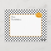 Schwarz-weiße Polka Punkt Rose Rezept Karte Postka (Rückseite)