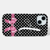 Schwarz-weiße Polka-Punkte bugen das Alphabet pers Case-Mate iPhone Hülle (Rückseite (Horizontal))
