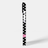 Schwarz-weiße Polka-Punkte bugen das Alphabet pers Case-Mate iPhone Hülle (Rückseite / Links)