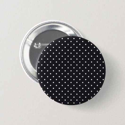 Schwarz-weiße Polka-Punkte Button (Vorne & Hinten)