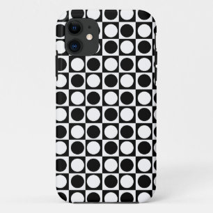 Schwarz-weiße Polka-Punkte Case-Mate iPhone Hülle