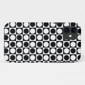 Schwarz-weiße Polka-Punkte Case-Mate iPhone Hülle (Rückseite (Horizontal))