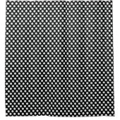 Schwarz-Weiße Polka-Punkte Duschvorhang (Vorderseite)