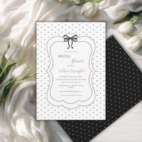 Schwarz Weiße Polka Punkte Elegante Babyparty