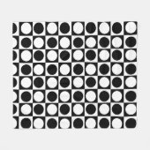 Schwarz-weiße Polka-Punkte Fleecedecke (Vorderseite (Horizontal))