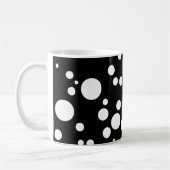 Schwarz-weiße Polka-Punkte Kaffeetasse (Links)