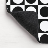 Schwarz-weiße Polka-Punkte Mousepad (Ecke)