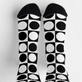 Schwarz-weiße Polka-Punkte Socken (Oben)