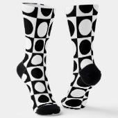 Schwarz-weiße Polka-Punkte Socken (Gewinkelt)
