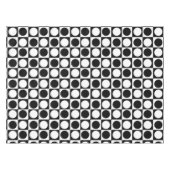 Schwarz-weiße Polka-Punkte Tischdecke (Vorderseite (Horizontal))