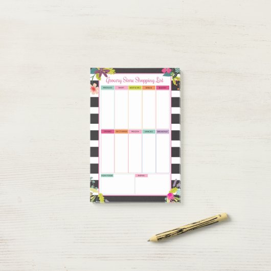 Schwarz-weiße Post-it Klebezettel (Auf Schreibtisch)