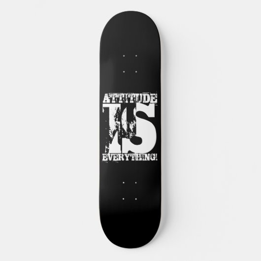 Schwarz-weiße POSTIVE WORTE auf der Skateboard (Vorderseite)
