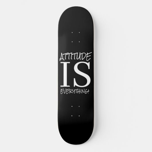 Schwarz-weiße POSTIVE WORTE auf der Skateboard (Vorderseite)