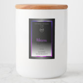 Schwarz-weiße Produktzeichen Lila-Rosa-Rahmen-Logo Lebensmitteletikett (Vorderseite)