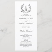 Schwarz-weiße Programmkarte für das Botanische Mon Menükarte (Vorderseite)