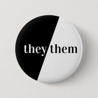 Schwarz-weiße Pronoun-Taste Button