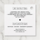 Schwarz-weiße Punkte aus Liebe Geschenkanhänger (Rückseite)