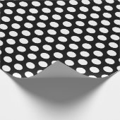 Schwarz-weiße Punkte Geschenkpapier (Ecke)