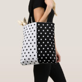 Schwarz-weiße Punkte-Tasche Tasche (Von Nahem)