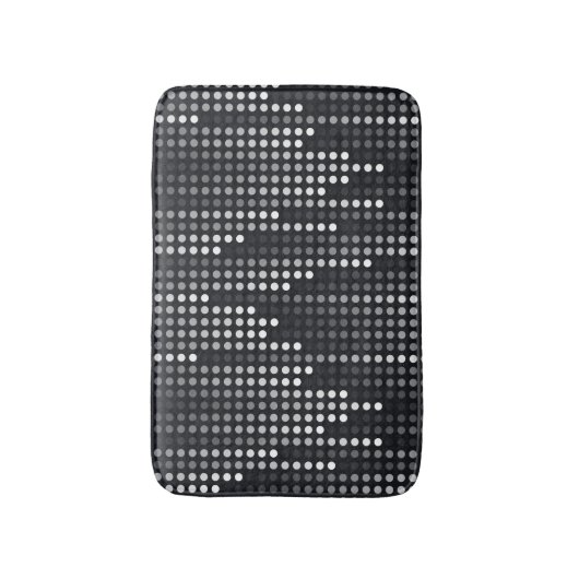 Schwarz-weiße Punktmatrix Badematte (Vorderseite Vertikal)