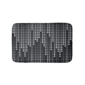 Schwarz-weiße Punktmatrix Badematte (Vorderseite)